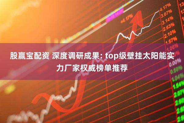 股赢宝配资 深度调研成果: top级壁挂太阳能实力厂家权威榜单推荐